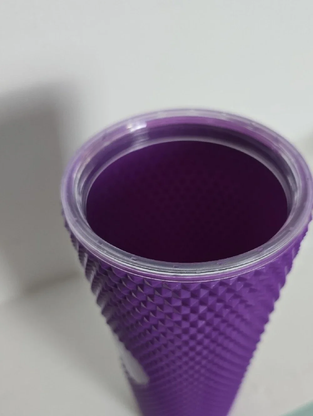 bp Purple Studded Cold Cup with Straw - Textured Party Tumbler